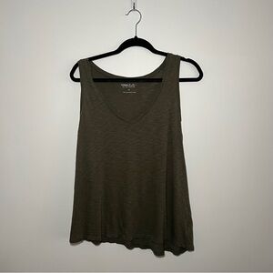 Express Olive Green Tank Top Size L